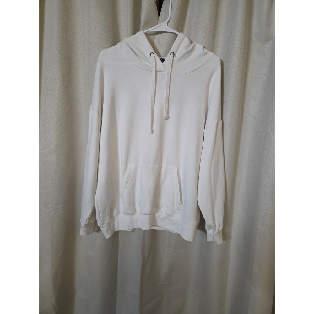 Buffalo David Bitton Mens White Hooded Sweatshirt Pullover Hoodie Size L